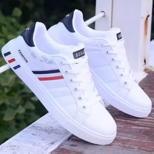 Erkek Spor Ayakkabı rahat ayakkabılar Erkekler Flats Zapatillas Hombre Hafif Pu Deri Nefes Ayakkabı Erkek Beyaz Spor Tenis Ayakkabıları