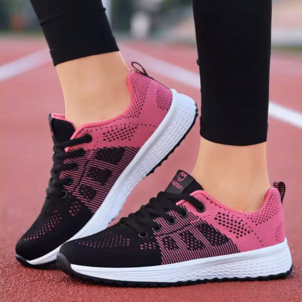 kadın ayakkabı moda nefes yürüyüş örgü platform ayakkabılar kadınlar için spor ayakkabı spor salonu vulkanize ayakkabı siyah kadın ayakkabı (kopya)
